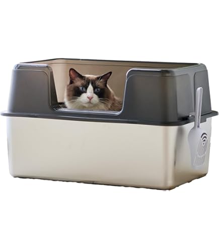 ★スクープ付き猫トイレ,猫トイレ本体,猫用トイレ,セミフルクローズド★ Amazon | PetSafe（ペットセーフ） 自動猫トイレ スクープフリー